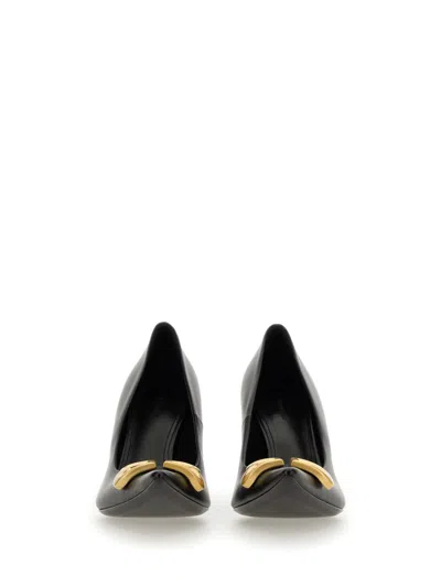 Balenciaga 90mm Flex Bb Leather Pumps In Black