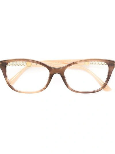 Shop Bulgari Square Frame Glasses