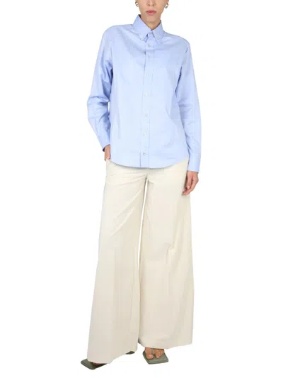 Ballantyne Wide-leg Trousers With Belt Loops And Pockets In Neutral