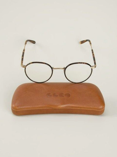 Shop Garrett Leight 'wilson' Glasses In Brown