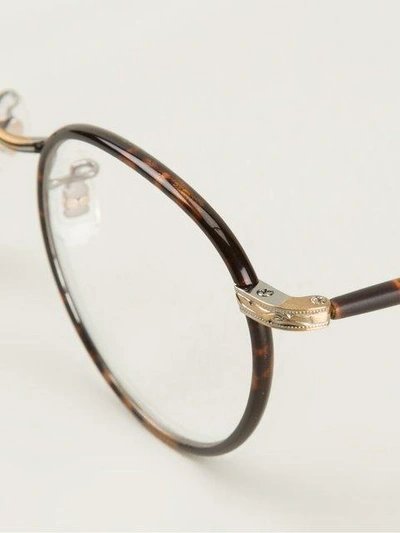Shop Garrett Leight 'wilson' Glasses In Brown