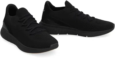 Hugo Boss Boss Slon Fabric Low-top Sneakers In Black