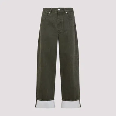 Bottega Veneta Wide-leg Jeans In Green