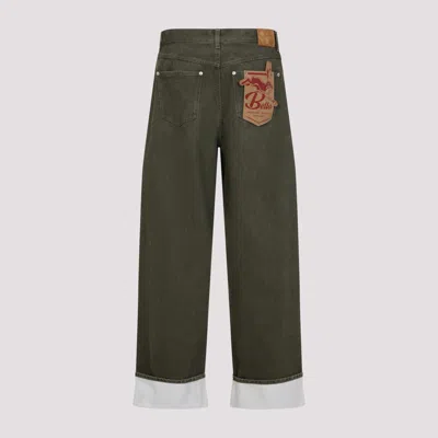 Bottega Veneta Wide-leg Jeans In Green