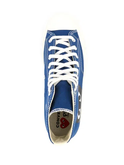 Comme Des Garçons Play Play Converse Cotton High Sneakers In Blue