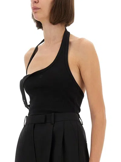 Courrèges Tank Top With Asymmetrical Buckle In Multi