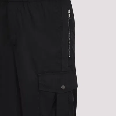 Dries Van Noten Relaxed Fit Black Cargo Trousers In Black