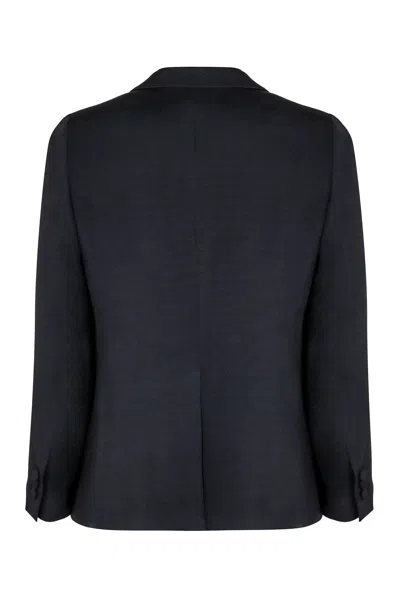 Emporio Armani Single-breasted One Button Jacket In Black