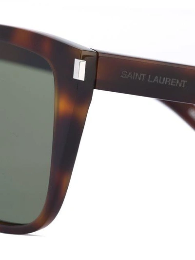 Shop Saint Laurent 'sl 1' Sunglasses In Brown
