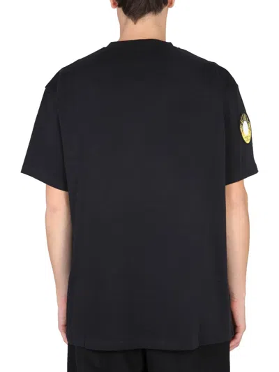 Fred Perry Raf Simons Oversized T-shirt With Patch In Black