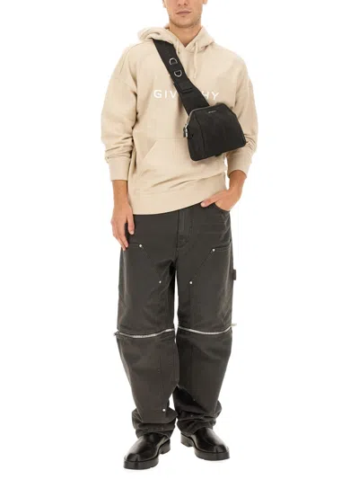 Givenchy Zippered Jeans With Cargo Pockets And Belt Loops In Gray