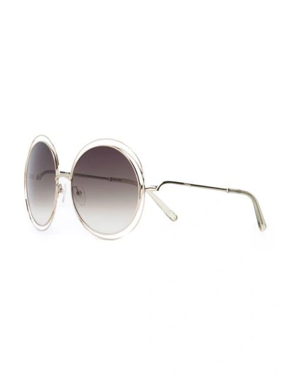Shop Chloé 'carlina' Sonnenbrille In Metallic