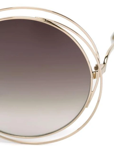 Shop Chloé 'carlina' Sonnenbrille In Metallic