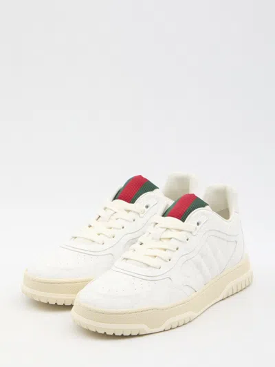 Gucci Re-web Low-top Sneakers In White