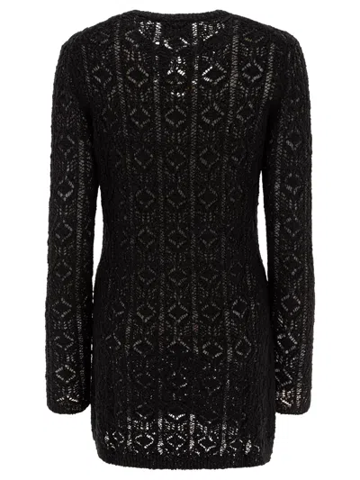 Loulou Studio Lace Stitch Dress In Black