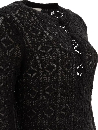 Loulou Studio Lace Stitch Dress In Black