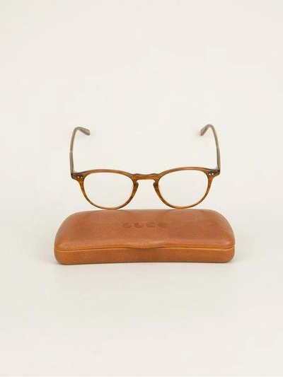 Shop Garrett Leight 'hampton' Glasses In Brown