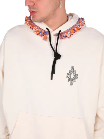 Marcelo Burlon County Of Milan Marcelo Burlon Fringes Sweatshirt In Animal Print