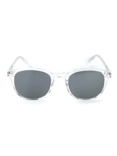 Shop Lesca Transparent Frame Sunglasses