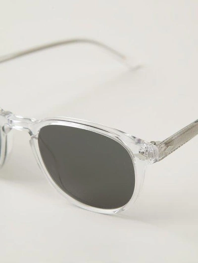 Shop Lesca Transparent Frame Sunglasses