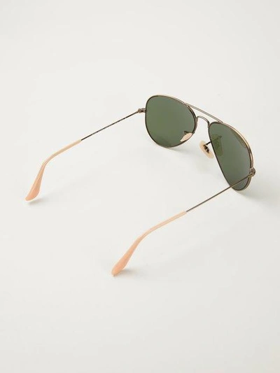 Shop Ray Ban Aviator Sunglasses In Neutrals