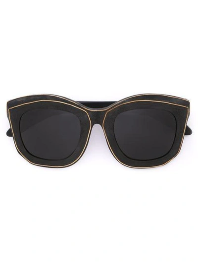 Shop Kuboraum 'maske B2' Sunglasses In Black