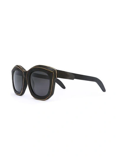 Shop Kuboraum 'maske B2' Sunglasses In Black