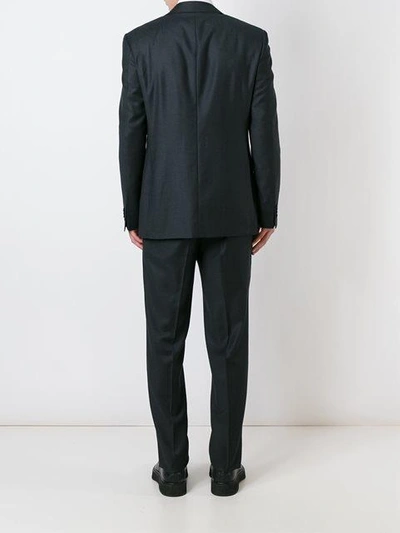 Shop Canali Gingham Check Suit - Black