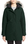 Canada Goose Victoria Down Parka With Genuine Coyote Fur Trim In Algonquin Green