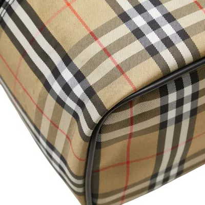 Pre-owned Burberry Beige Black Nylon Pouch Vanity Bag () In Multi