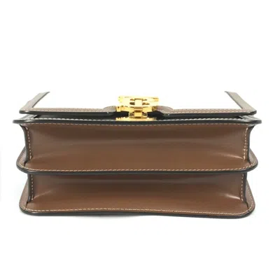 Pre-owned Burberry Beige Brown Canvas Leather Clutch Bag Shoulder Bag () In Multi