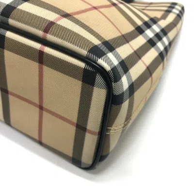 Pre-owned Burberry Beige Pvc Leather Tote Bag () In Sand