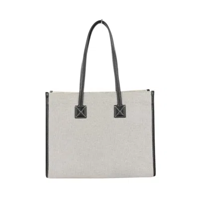 Pre-owned Burberry Black Gray Canvas Tote Bag () In Multi