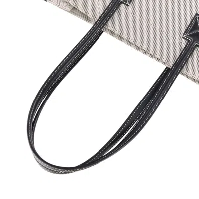 Pre-owned Burberry Black Gray Canvas Tote Bag () In Multi