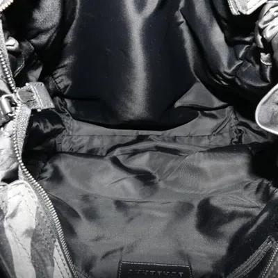 Pre-owned Burberry Black Gray Nylon Leather Tote Bag () In Multi