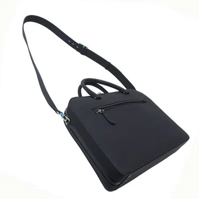 Pre-owned Burberry Black Leather Briefcase Handbag Shoulder Bag ()