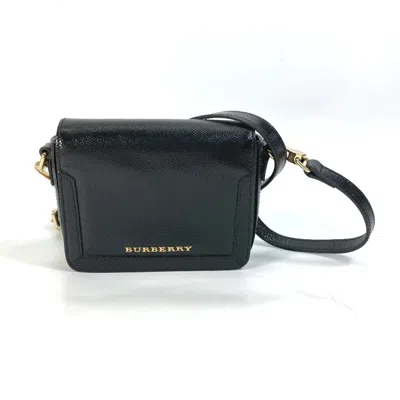 Pre-owned Burberry Black Leather Pochette Shoulder Bag ()
