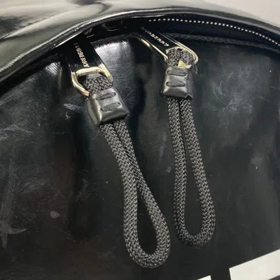 Pre-owned Burberry Black White Coated Canvas Backpack () In Multi