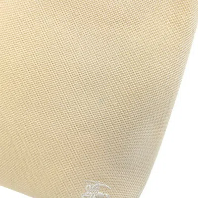 Pre-owned Burberry Blue Label Beige Blue Yellow Canvas Leather Tote Bag ()