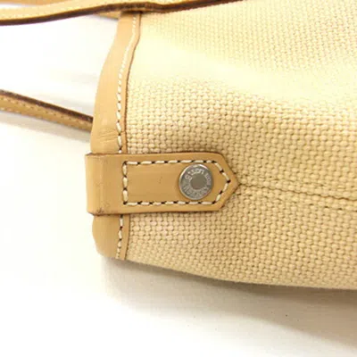 Pre-owned Burberry Blue Label Beige Blue Yellow Canvas Leather Tote Bag ()