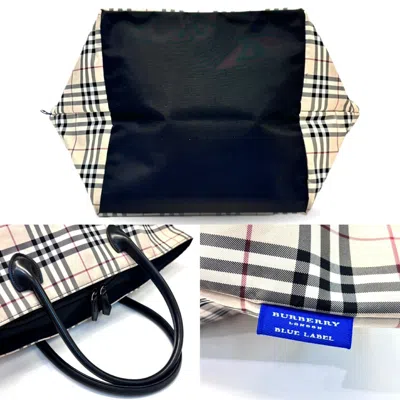 Pre-owned Burberry Blue Label Beige Nylon Tote Bag () In Sand