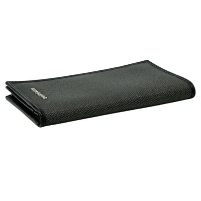 Pre-owned Bvlgari Black Gray Pvc Long Wallet (bi-fold) () In Multi