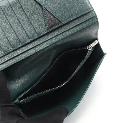 Pre-owned Bvlgari Black Leather Long Wallet (bi-fold) ()