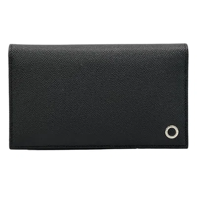 Pre-owned Bvlgari Black Leather Wallet (bi-fold) ()
