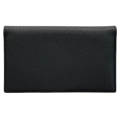 Pre-owned Bvlgari Black Leather Wallet (bi-fold) ()