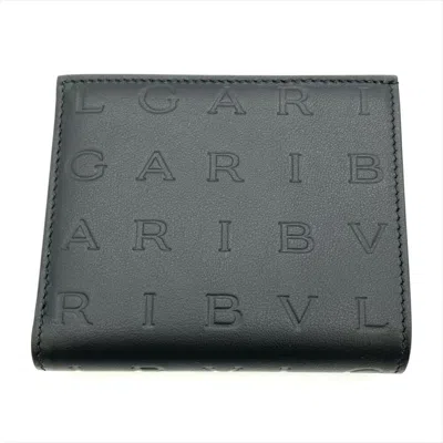 Pre-owned Bvlgari Black Leather Wallet (bi-fold) ()