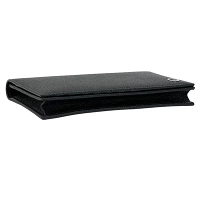 Pre-owned Bvlgari Black Leather Wallet (bi-fold) ()