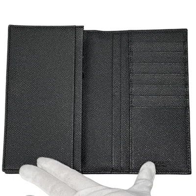 Pre-owned Bvlgari Black Leather Wallet (bi-fold) ()