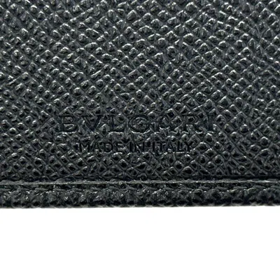 Pre-owned Bvlgari Black Leather Wallet (bi-fold) ()
