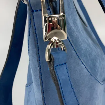 Pre-owned Bvlgari Blue Suede Handbag Shoulder Bag Tote Bag ()